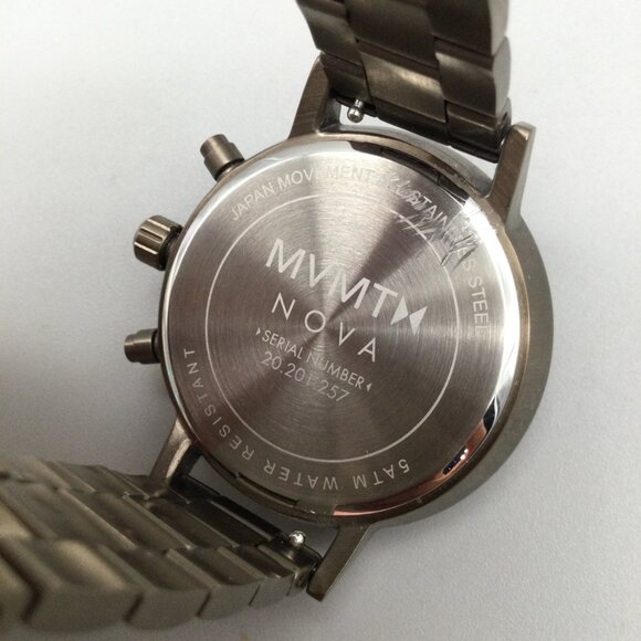 MVMT Orion NovaChronograph Women Watch 38mm Gray Rose Gold New Battery 7.5\